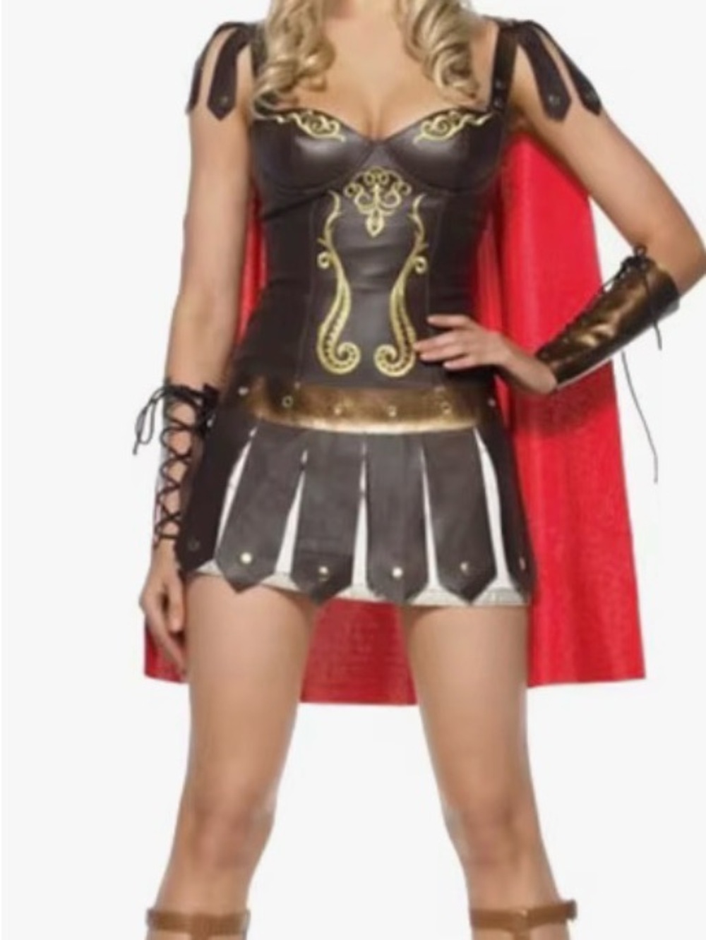 Leg Avenue Roman Warrior Princess Halloween Costume, Size M (8-10).